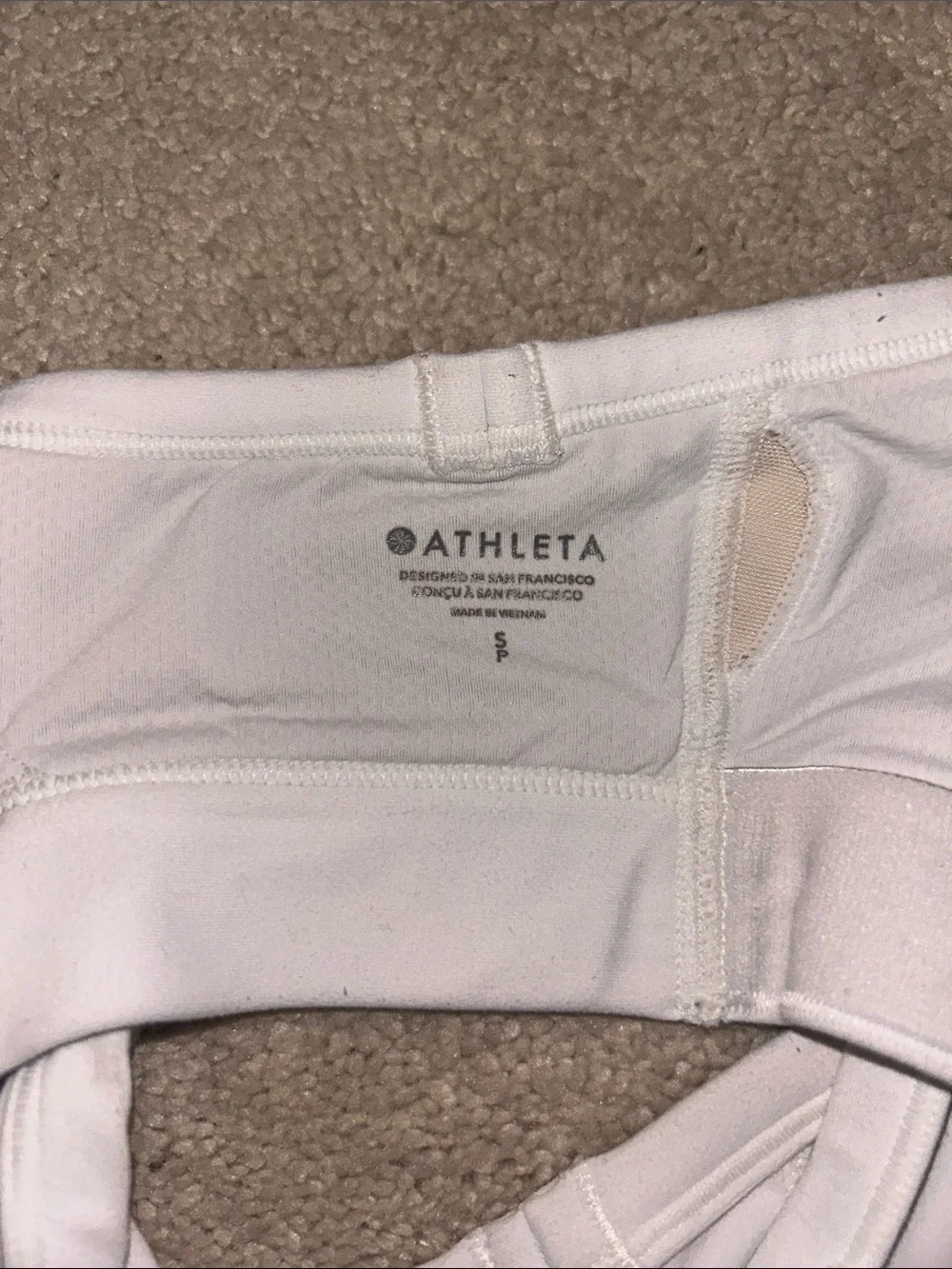 Athleta White Low-Impact Sport Bralette